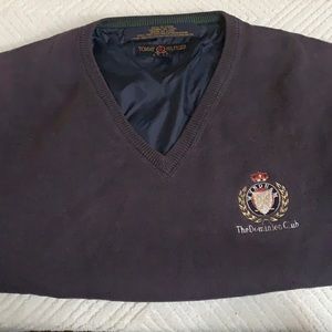 TH Navy Blue Lined Golf Vest Sz L